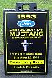 1993 ford mustang car show sign
