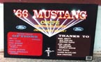 1966 ford mustang car show sign